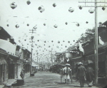 Street scene in Nikko marking Togo's victory