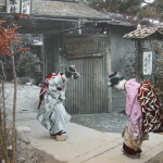 Japanese ladies bowing